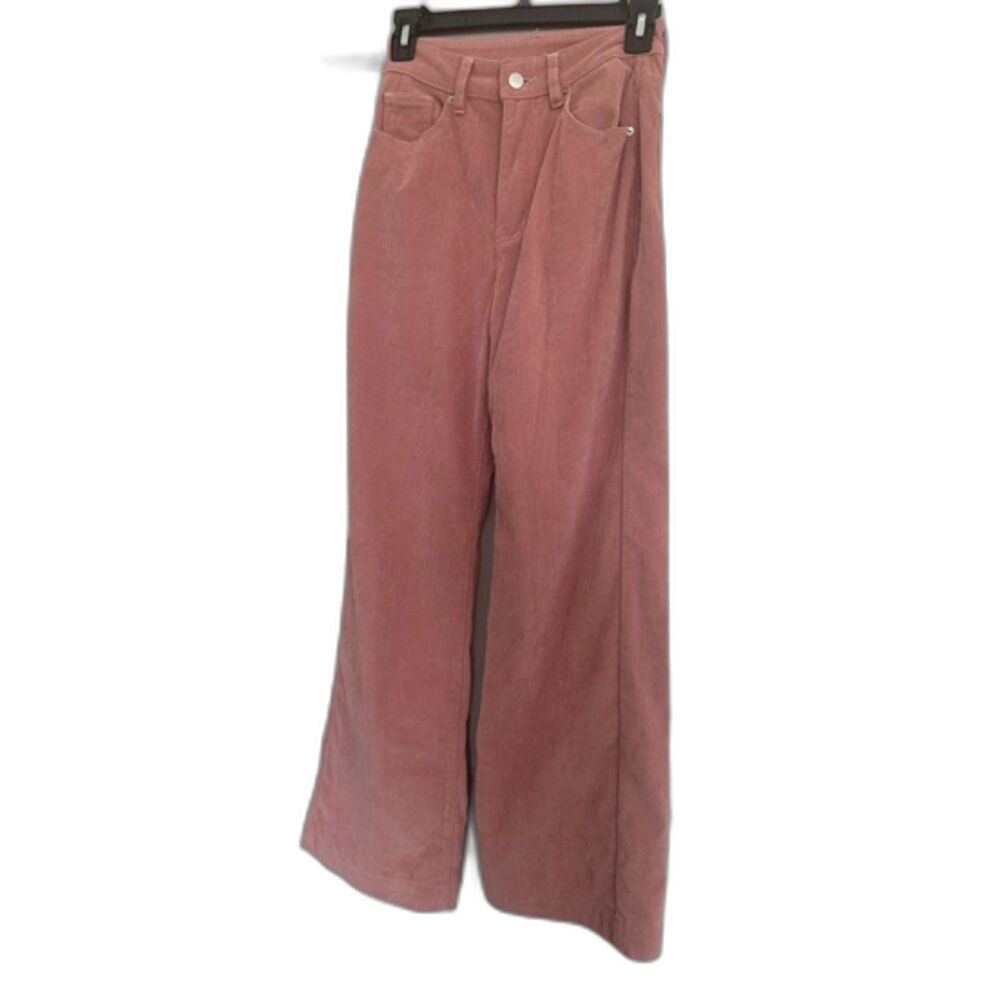Shein Blush High Waisted Wide Leg Cordurouy Pants women's Sz XS